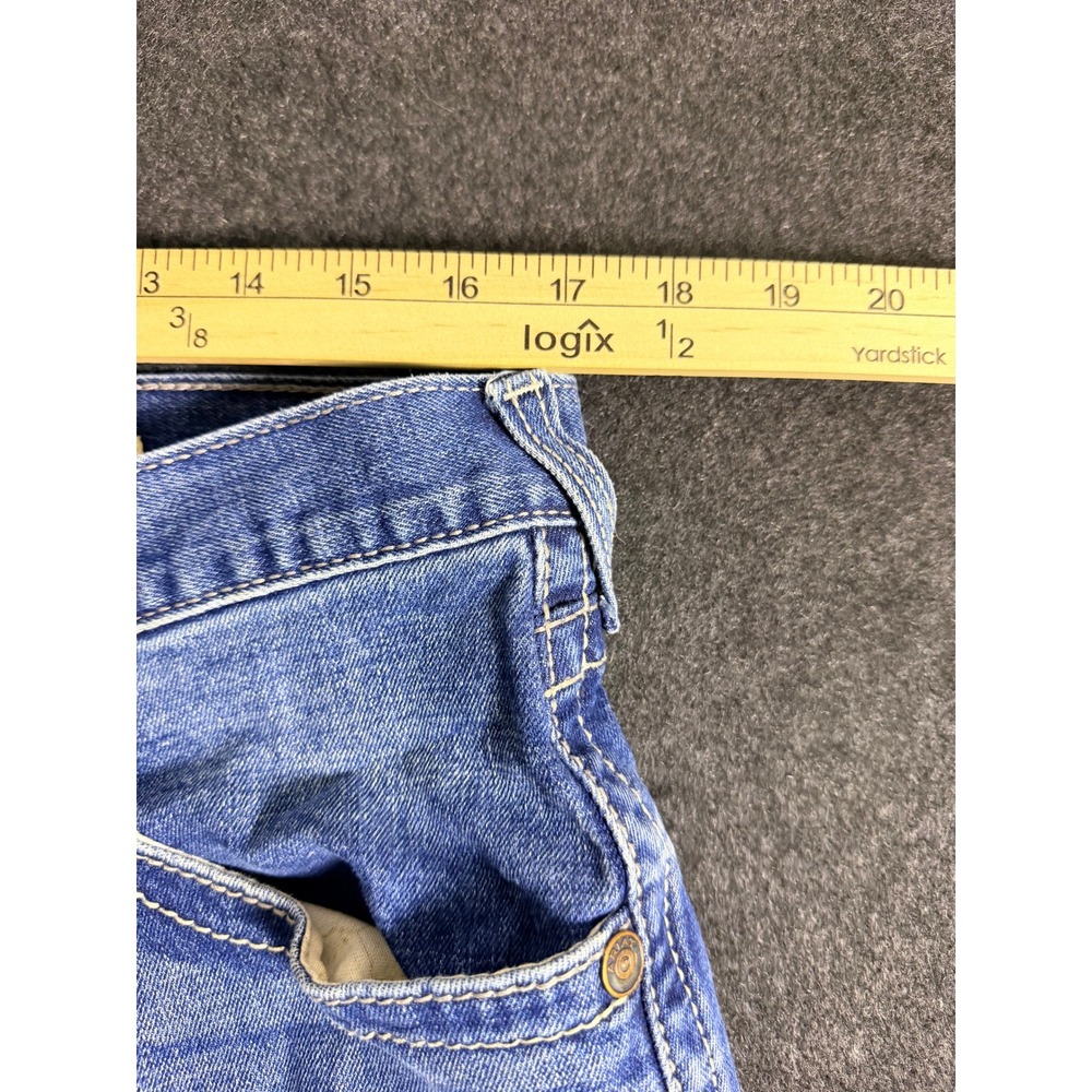 Ariat M5 Straight Leg Jeans Mens 34x32 Dark Wash Denim Workwear Blue - Picture 6 of 7